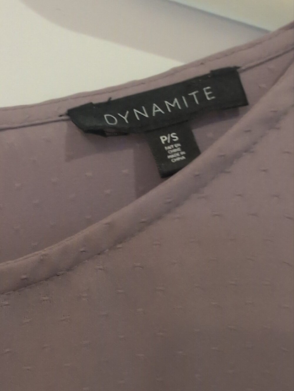 Dynamite Dusty Lavender Short-Sleeve Boxy Blouse - Size S - Picture 2 of 5